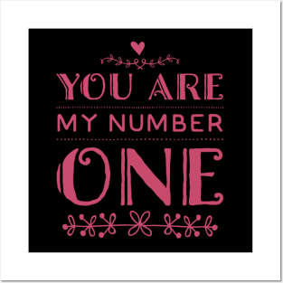 You Are My Number One Be my valentine Lovely cute valentines day Posters and Art